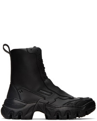 schwarze hohe Sneakers aus Leder von Rombaut