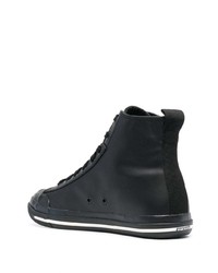 schwarze hohe Sneakers aus Leder von Diesel