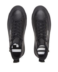 schwarze hohe Sneakers aus Leder von Diesel