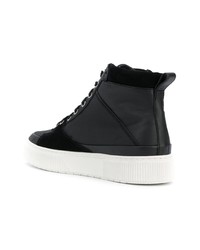 schwarze hohe Sneakers aus Leder von Diesel