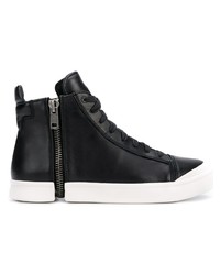 schwarze hohe Sneakers aus Leder von Diesel