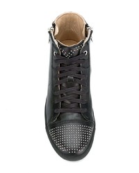 schwarze hohe Sneakers aus Leder von Diesel