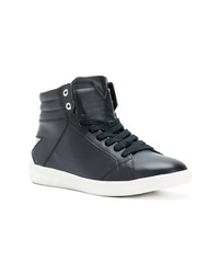 schwarze hohe Sneakers aus Leder von Diesel