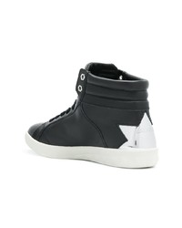 schwarze hohe Sneakers aus Leder von Diesel