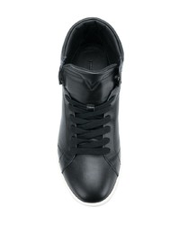 schwarze hohe Sneakers aus Leder von Diesel