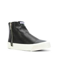 schwarze hohe Sneakers aus Leder von Diesel