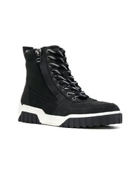 schwarze hohe Sneakers aus Leder von Diesel