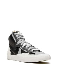 schwarze hohe Sneakers aus Leder von Nike