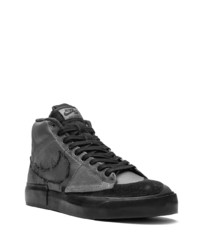 schwarze hohe Sneakers aus Leder von Nike