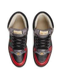 schwarze hohe Sneakers aus Leder von Gucci