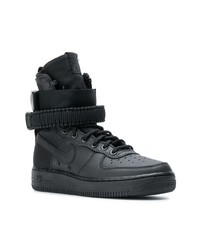 schwarze hohe Sneakers aus Leder von Nike