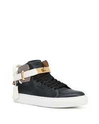 schwarze hohe Sneakers aus Leder von Buscemi