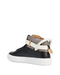 schwarze hohe Sneakers aus Leder von Buscemi