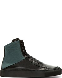 schwarze hohe Sneakers aus Leder von Damir Doma