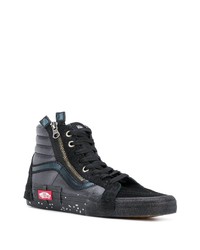 schwarze hohe Sneakers aus Leder von Vans