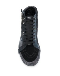 schwarze hohe Sneakers aus Leder von Vans