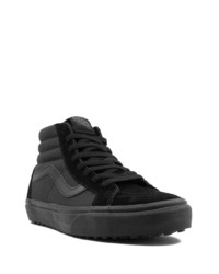 schwarze hohe Sneakers aus Leder von Vans