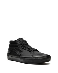 schwarze hohe Sneakers aus Leder von Vans