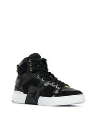 schwarze hohe Sneakers aus Leder von Philipp Plein