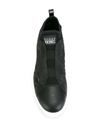 schwarze hohe Sneakers aus Leder von Hogan Rebel