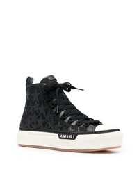 schwarze hohe Sneakers aus Leder von Amiri