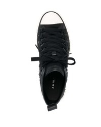 schwarze hohe Sneakers aus Leder von Amiri