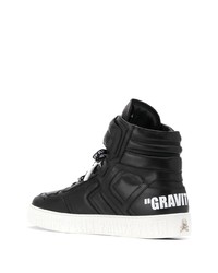 schwarze hohe Sneakers aus Leder von Philipp Plein