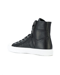 schwarze hohe Sneakers aus Leder von Amiri