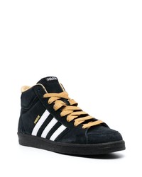 schwarze hohe Sneakers aus Leder von adidas