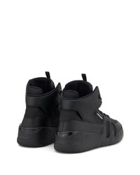 schwarze hohe Sneakers aus Leder von Giuseppe Zanotti