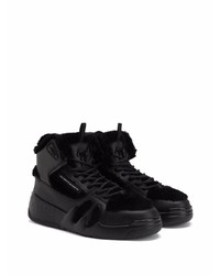 schwarze hohe Sneakers aus Leder von Giuseppe Zanotti