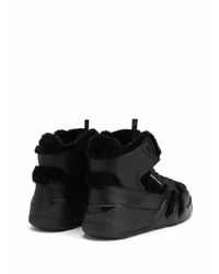 schwarze hohe Sneakers aus Leder von Giuseppe Zanotti