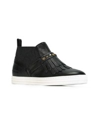 schwarze hohe Sneakers aus Leder von Hogan Rebel