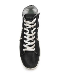 schwarze hohe Sneakers aus Leder von White Premiata