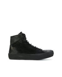 schwarze hohe Sneakers aus Leder von The Last Conspiracy