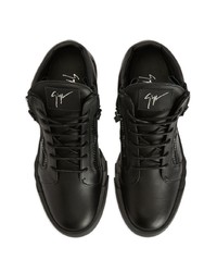 schwarze hohe Sneakers aus Leder von Giuseppe Zanotti