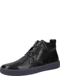 schwarze hohe Sneakers aus Leder von Think