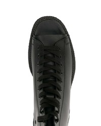 schwarze hohe Sneakers aus Leder von Yohji Yamamoto