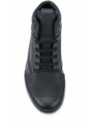 schwarze hohe Sneakers aus Leder von Marni
