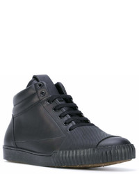 schwarze hohe Sneakers aus Leder von Marni