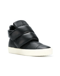 schwarze hohe Sneakers aus Leder von Giuseppe Zanotti Design