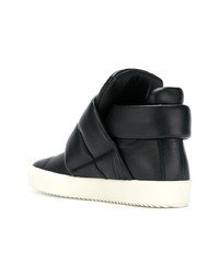 schwarze hohe Sneakers aus Leder von Giuseppe Zanotti Design