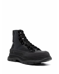 schwarze hohe Sneakers aus Leder von Alexander McQueen