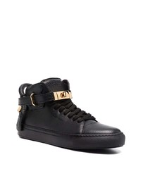 schwarze hohe Sneakers aus Leder von Buscemi