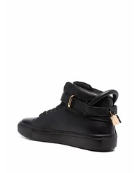 schwarze hohe Sneakers aus Leder von Buscemi