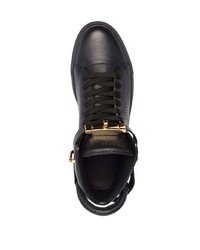 schwarze hohe Sneakers aus Leder von Buscemi