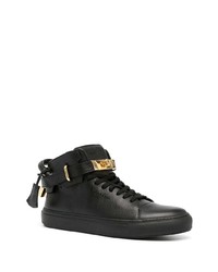 schwarze hohe Sneakers aus Leder von Buscemi