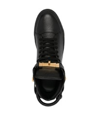 schwarze hohe Sneakers aus Leder von Buscemi