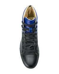 schwarze hohe Sneakers aus Leder von Diesel