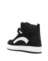 schwarze hohe Sneakers aus Leder von DSQUARED2